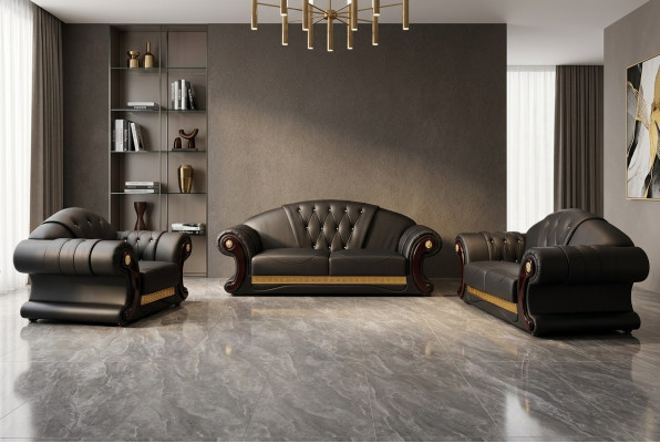 Chesterfield canapé ensemble de canapé 3+2+1 canapés cuir tissus habillement meubles classique