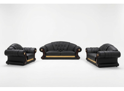 Chesterfield canapé ensemble de canapé 3+2+1 canapés cuir tissus habillement meubles classique