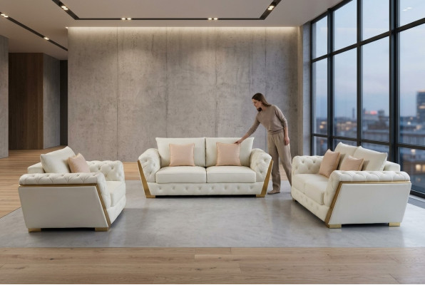 Canapé Canapé Suite Mobilier 3 pcs. Ensemble de meubles de canapé ameublement canapés