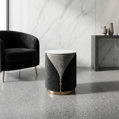 Table d'appoint moderne Table ronde Table de salon Table de rangement Mobilier de luxe