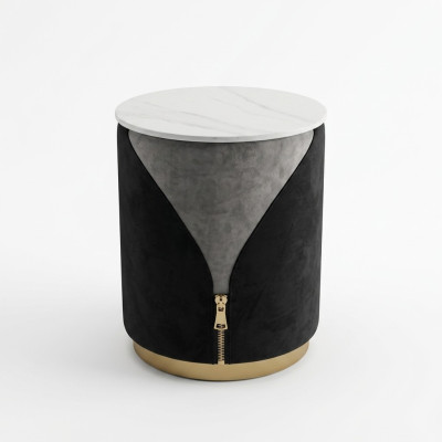 Table d'appoint moderne Table ronde Table de salon Table de rangement Mobilier de luxe