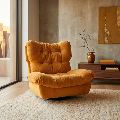 Fauteuil pivotant pour TV Fauteuil pivotant pour une seule personne Canapé relax Meuble en tissu textile
