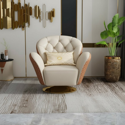 Fauteuil pivotant Chesterfield Fauteuil inclinable Fauteuils Rembourrage Mobilier Fauteuil 1 place