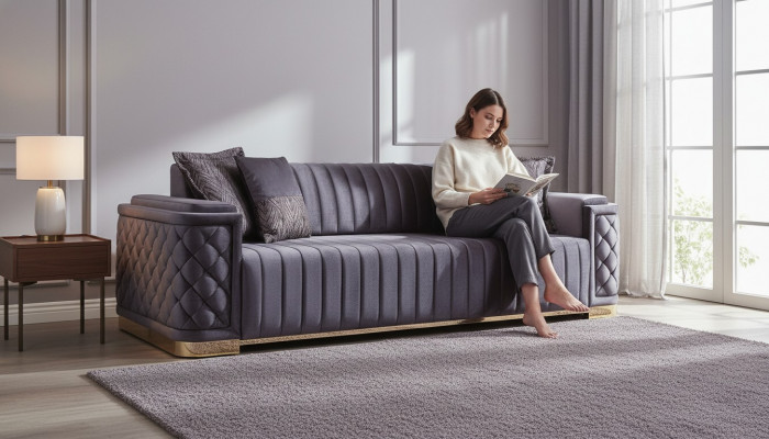 Canapé de luxe xxl canapé grand canapé 246cm velours design meubles canapés tissu
