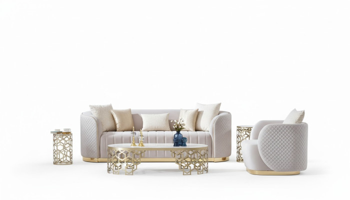Canapé de luxe 3+1 Meubles Canapé Chesterfield Ensemble de canapés 2 pièces.