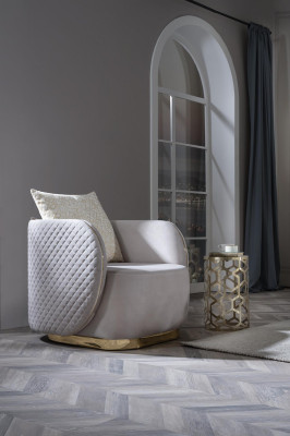 Mobilier de club Chaise de chambre d'hôtel Fauteuil inclinable Ameublement Pratique Chaise ronde