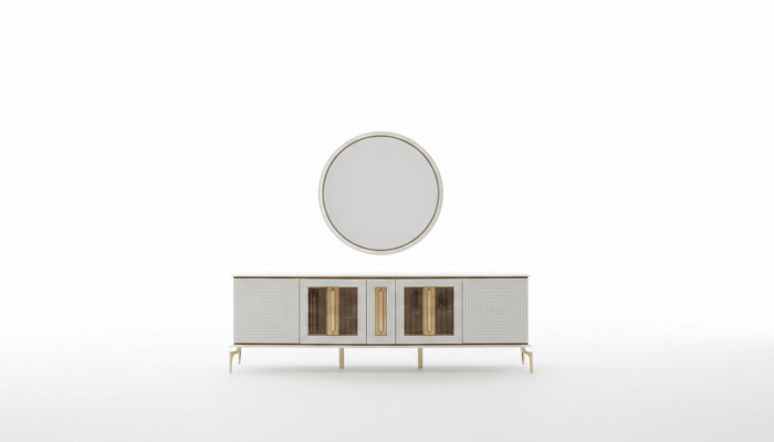 Buffet de luxe xxl Commode 240cm Armoire Commodes Buffet Grand 2 pièces