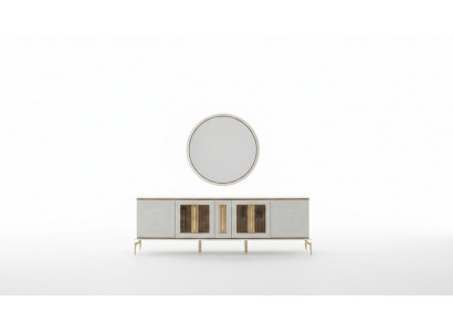 Buffet de luxe xxl Commode 240cm Armoire Commodes Buffet Grand 2 pièces
