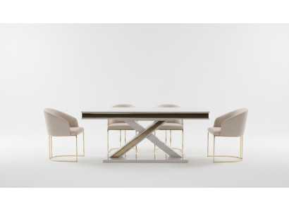 Table de colonne Ensemble de salle à manger Table avec 6 chaises de salle à manger 7 pièces