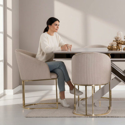 Table de salle à manger de luxe Chaise Inclinable Mobilier Ameublement Siège Tapisserie de siège Chaises