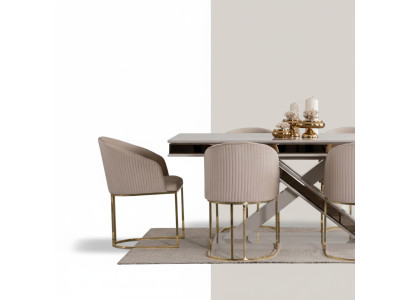 Table de salle à manger de luxe Chaise Inclinable Mobilier Ameublement Siège Tapisserie de siège Chaises