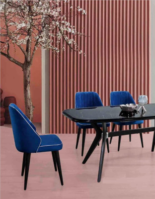 Ensemble de salle à manger moderne, suite de meubles de siège, ensemble de salle à manger, table à manger, rembourrage 5 pièces.