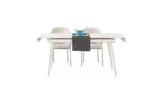 Ensemble de salle à manger moderne Mobilier Ensemble de salle à manger Ensemble chaise Table à manger Rembourrage 5 pièces.