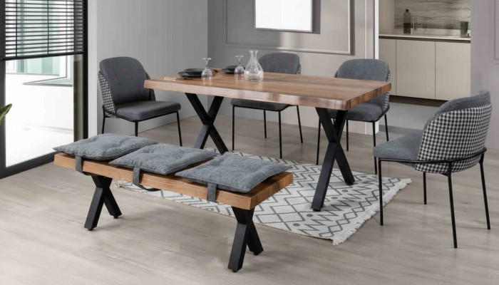 Table à manger 4 chaises Tabouret Siège Banquette Ensemble original Ensemble à manger Salle à manger