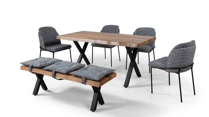 Table à manger 4 chaises Tabouret Siège Banquette Ensemble original Ensemble à manger Salle à manger
