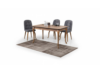 Salle à manger Ensemble de table à manger Jeu de salle à manger Ensemble de mobilier de siège ensembles de salle à manger Eh 4 chaises 5 pièces