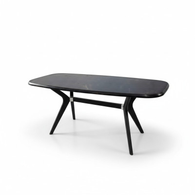 Table à manger noire 160x85 Table de salle à manger Tables à manger Tables Mobilier Bois