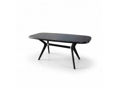 Table à manger noire 160x85 Table de salle à manger Tables à manger Tables Mobilier Bois