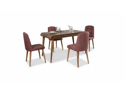 Salle à manger Ensemble de salle à manger Ensemble de meubles Set Suite Siège Table à manger Rembourrage 5 pièces.