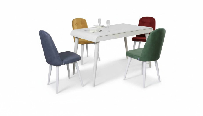 Salle à manger Ensemble de salle à manger Ensemble de meubles Siège Table à manger Rembourrage Ensemble de sièges 5 pièces.