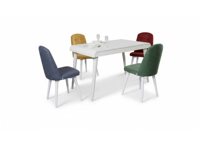 Salle à manger Ensemble de salle à manger Ensemble de meubles Siège Table à manger Rembourrage Ensemble de sièges 5 pièces.