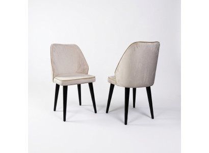 Chaise rembourrée blanche de luxe pour salle à manger, siège individuel, pieds en bois, mobilier de designer