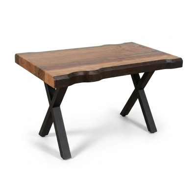Table basse en bois sur pieds noirs pour votre salon modèle de design original
