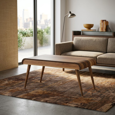 Table basse en bois sur pieds en bois pour votre salon Modèle design original neuf