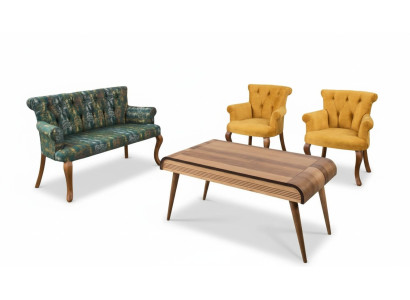 Ensemble de sièges Coussins de siège Tabouret Ensemble de meubles Canapé Canapé Table basse 4 pièces. ensembles