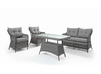 Meubles de jardin modernes ensemble de canapé de luxe table tabouret fauteuil groupe de sièges