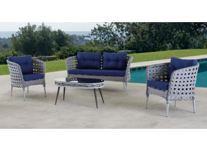 Mobilier de jardin Ensemble de canapés 4 pièces Canapé Table de patio Canapé