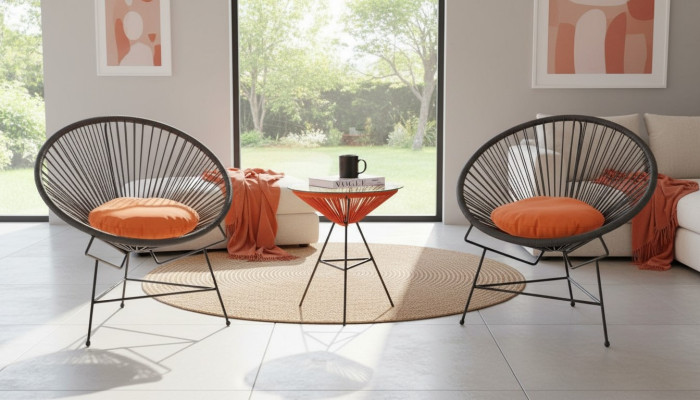 Ensemble de chaises suite 2x fauteuil table chaises rembourrage mobilier de jardin patio
