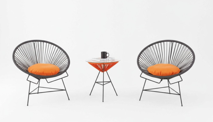 Ensemble de chaises suite 2x fauteuil table chaises rembourrage mobilier de jardin patio