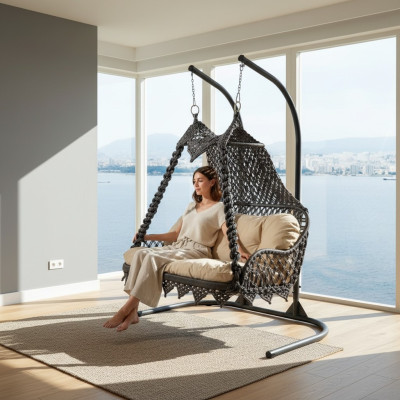 Fauteuil à bascule panier suspendu balançoire chaise suspendue chaise de jardin chaise suspendue