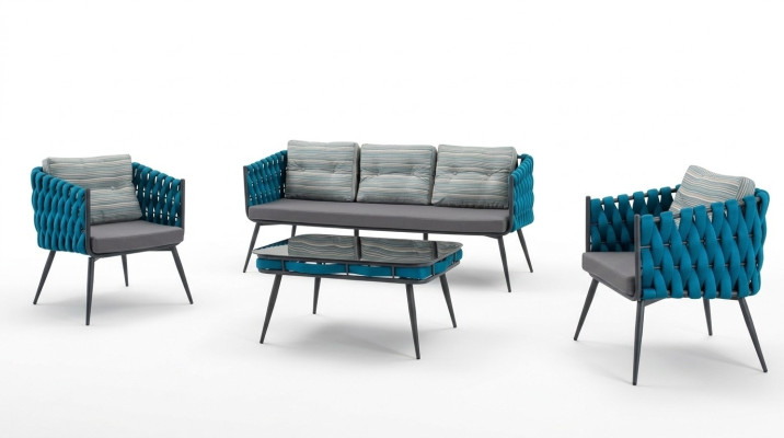 Suite Terrasse de Luxe Ensemble de canapé Trois places Deux places Table basse