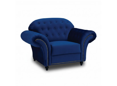 Fauteuil bleu Chesterfield canapé 1 place Canapé Fauteuil bleu Meubles