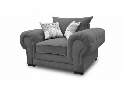 Style Design moderne Couleur Gris Salon 1 Siège Fauteuil Tissu Polyester neuf