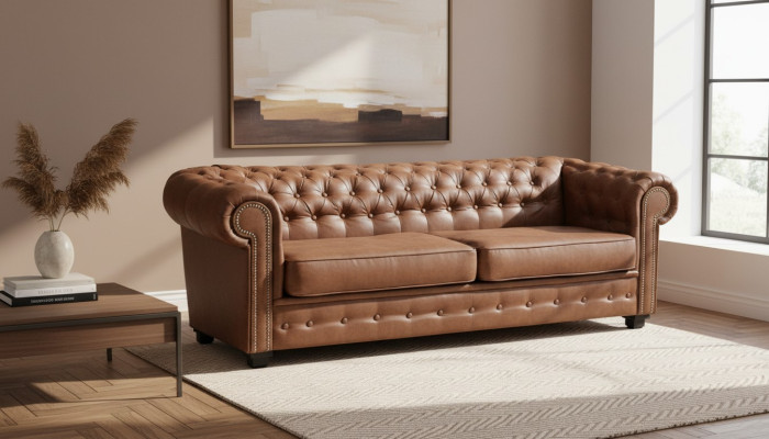 Canapé Chesterfield Tissu Design Canapés Fonction Lit Salon Canapé