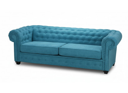 Trois places canapé Textile Turquoise Canapé Rembourrage Mobilier Ameublement Canapés Canapés
