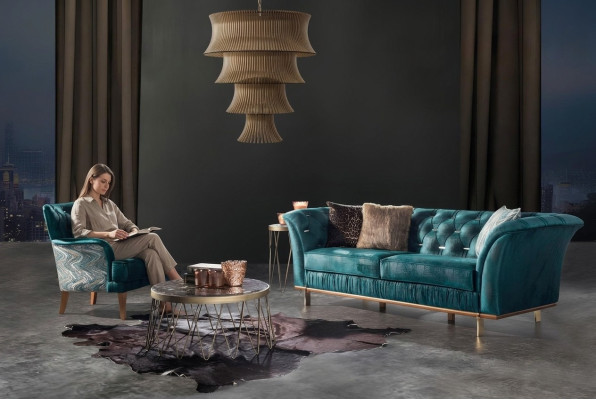 Fauteuil de luxe design pour salon, fauteuil individuel, meubles rembourrés, nouveau