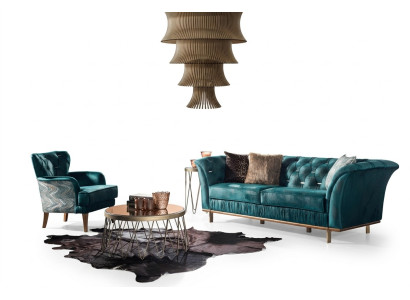 Fauteuil de luxe design pour salon, fauteuil individuel, meubles rembourrés, nouveau