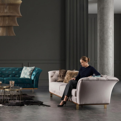 Canapé en tissu luxueux pour salon groupe de sièges modernes