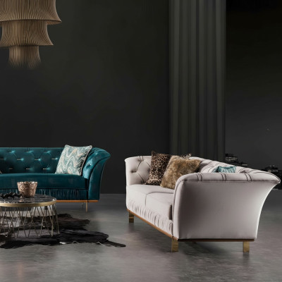 Canapé en tissu luxueux pour salon groupe de sièges modernes
