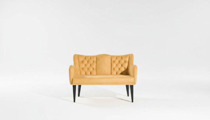 Canapé moderne orange de luxe deux places