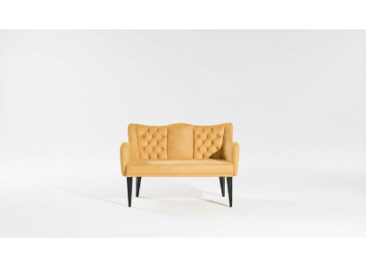 Canapé moderne orange de luxe deux places