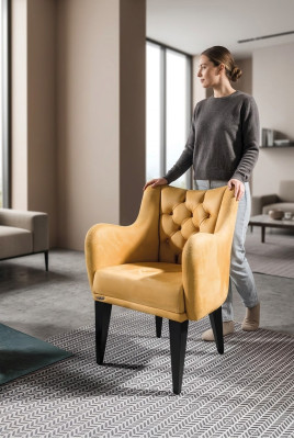 Fauteuil de luxe orange pour salon, fauteuil individuel, fauteuil de télévision, nouveau fauteuil de lecture
