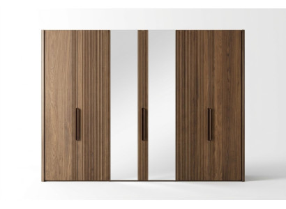 Grand armoire brune Armoire de chambre avec armoires à miroir