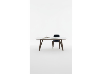 Table de cuisine en noyer naturel Mobilier de salle à manger Style moderne Mobilier de luxe Table