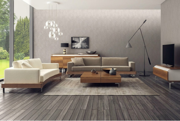 Moderne canapé deux places blanc de luxe pour salon. Nouveau mobilier d'assise.