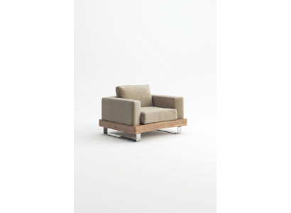Beige Blanc Fauteuil Fauteuil de salon Mobilier de salon Chaise de lecture Fauteuil à oreilles